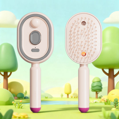 📢📢60% OFF💆✨Electric Spray Air Cushion Massage Comb – Self-Cleaning Anti-Tangle Essential Oil Mist Hair Care Comb
