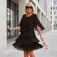 🌸Spring Sale 60% OFF🎁👗Women's Elegant Layered Ruffle Sleeve Dress – Effortless Style for Every Occasion💃