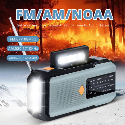 ✨Hot Sale-70% OFF! !💞50K+ SOLD! ⚡Solar Hand-Crank Emergency Weather Radio
