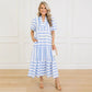 Women's Summer Striped Loose Casual Short Sleeve Dress