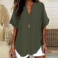 🌸Summer Sale 60% OFF👕Fashion Loose Solid Color Short Sleeve Top