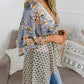 🔥Summer Hot Sale 60% Off!!✨Women's Floral Kimono Ruffle Sleeve Tie Cardigans Flowy Boho Loose Cover Ups