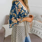 🔥Summer Hot Sale 60% Off!!✨Women's Floral Kimono Ruffle Sleeve Tie Cardigans Flowy Boho Loose Cover Ups