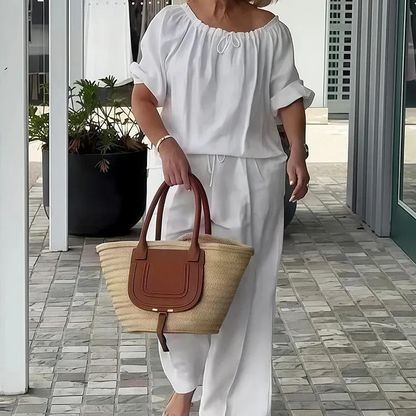 Hot Pick 60%OFF⏰Drawstring Top & Pants✨Women's Loungewear Set, Casual Daily Style