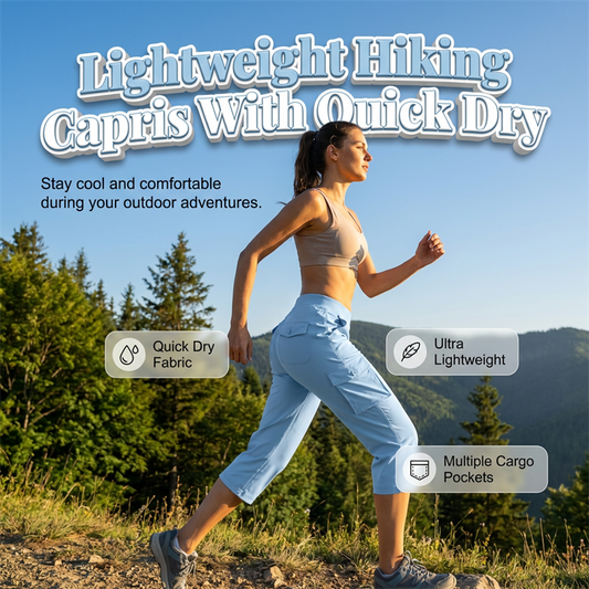 ⏳Limited-time Sale!!✨Womens Lightweight Capris Daily&Travel Quick Dry Cargo Pants with 6 Pockets✈️👖Adventure-Ready Comfort And Style