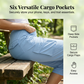 ⏳Limited-time Sale!!✨Womens Lightweight Capris Daily&Travel Quick Dry Cargo Pants with 6 Pockets✈️👖Adventure-Ready Comfort And Style