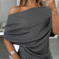 👕Summer Hot Sale⚡50K+ SOLD!🎁Women's Asymmetrical Off-Shoulder Batwing Sleeve Top