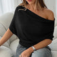 👕Summer Hot Sale⚡50K+ SOLD!🎁Women's Asymmetrical Off-Shoulder Batwing Sleeve Top