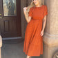🌷Early Summer Sale 70% Off🌸2026 Summer Casual Floral Print Short Flutter Sleeve Crew Neck Smocked High Waist Flowy Maxi Dress