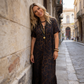 🔥Women's V-Neck Leopard Print Maxi Dress