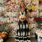 👗New arrival 60% OFF!🏖️Women's V-Neck Baroque Print Flowy Maxi Dress