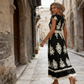 👗New arrival 60% OFF!🏖️Women's V-Neck Baroque Print Flowy Maxi Dress