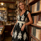 👗New arrival 60% OFF!🏖️Women's V-Neck Baroque Print Flowy Maxi Dress
