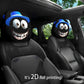 😆 Funny Cartoon Car Headrest Covers – 2PCS 2D Universal Fit 🚗
