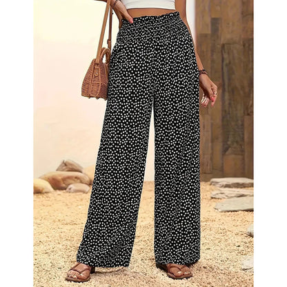 ⏳Limited-time 70% Off⏰Women's Smocked High Waist Wide Leg Pants👖