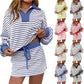 🔥New Arrivals 60% Off🔥Women's Striped Two-Piece Mini Skirt Set
