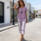 🥳SUMMER HOT SALE 70% OFF!🔥Casual Round Neck Layered Tunic Top and Wide Leg Pants Set