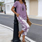 🥳SUMMER HOT SALE 70% OFF!🔥Casual Round Neck Layered Tunic Top and Wide Leg Pants Set