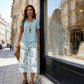 🥳SUMMER HOT SALE 70% OFF!🔥Casual Round Neck Layered Tunic Top and Wide Leg Pants Set