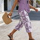 🥳SUMMER HOT SALE 70% OFF!🔥Casual Round Neck Layered Tunic Top and Wide Leg Pants Set