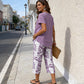 🥳SUMMER HOT SALE 70% OFF!🔥Casual Round Neck Layered Tunic Top and Wide Leg Pants Set