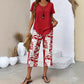 🥳SUMMER HOT SALE 70% OFF!🔥Casual Round Neck Layered Tunic Top and Wide Leg Pants Set