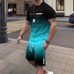 🎁New Arrival 50% OFF💥Men's Gradient Color T-Shirt & Shorts Set