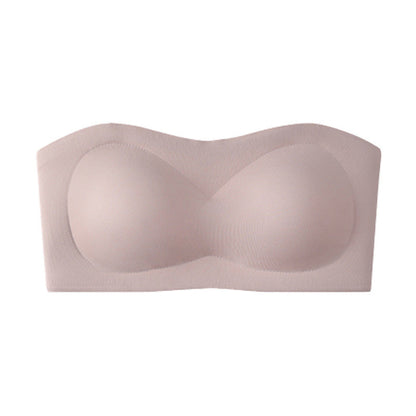 ⛱️Last Day Special Price: 70% Off!!💖Women's Strapless Bras Push Up Bandeau Bra Non Slip Wireless Supportive Padded Bras Seamless Comfortable Tube Jelly Bra