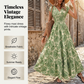 🏖️Summer Cool Deal: 60% OFF!!💃Women’s V-Neck Smocked Floral Maxi Dress – Lightweight Cotton Blend, Summer Essential
