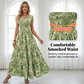 🏖️Summer Cool Deal: 60% OFF!!💃Women’s V-Neck Smocked Floral Maxi Dress – Lightweight Cotton Blend, Summer Essential