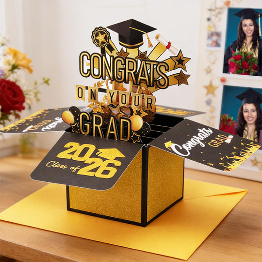 🎓Graduation Pop Up Card 2026 - 3D Happy Graduation Card with Envelope💌