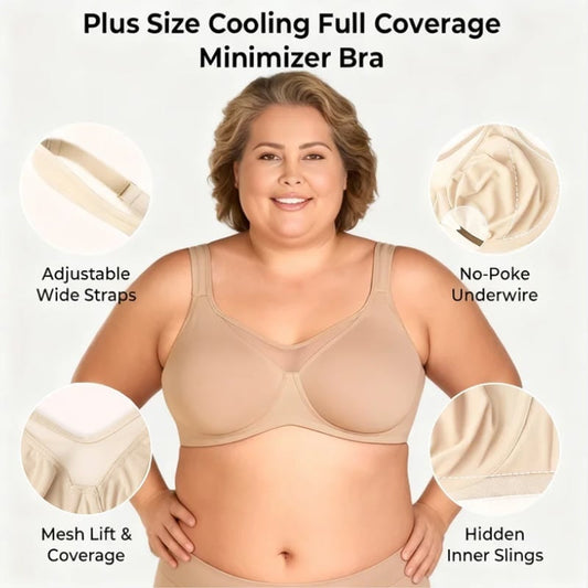 🏆 Last Day Special Price! 💐Women's Elegant Sheer Full Coverage Plus Size Bra