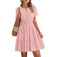 🔥Summer Hot Sale - 65% Off😍Women's Short Sleeve Tiered Mini Dress