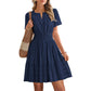 🔥Summer Hot Sale - 65% Off😍Women's Short Sleeve Tiered Mini Dress
