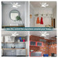 ⏳LAST DAY SALE 60% OFF🔥LED Ceiling Fan Light – Ultra-Quiet with Remote🎯|E27 + FREE B22 Adapter🔌|For Bedroom😴Kitchen👩‍🍳Garage🛠️!