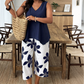 🔥New Arrivals🔥Women's Asymmetrical Top & Floral Capri Pants Set