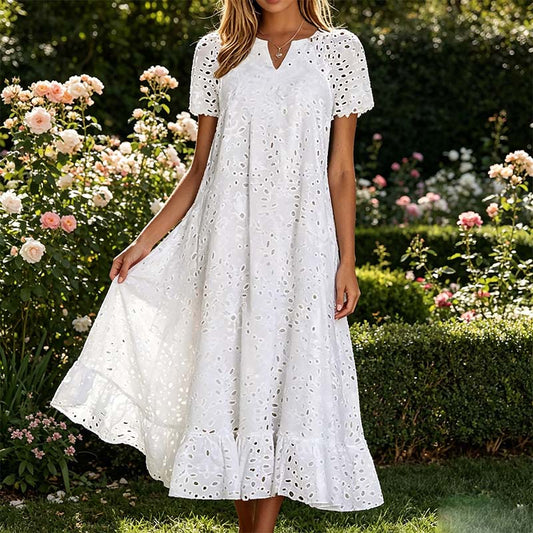 💖Summer New Arrivals: 60% Off💖Women's Elegant V-Neck Short Sleeve Dress