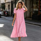 💖Summer New Arrivals: 60% Off💖Women's Elegant V-Neck Short Sleeve Dress