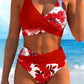 🔥 Women's Floral Print High Waist Bikini Set