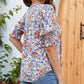 🌸SUMMER SALE 50% OFF😍Floral V-neck Puff Sleeve Blouse For Women