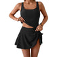 ☀️Summer Sale 70% Off🌊Tank Top & Side Tie Skirt Swimwear Set