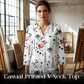 🌸Summer Sale 70% OFF👕Casual Printed V-Neck Top for Women