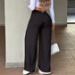 ⏳Last Day Sale Only ￡15.99!!👖💥Women's High-Waisted Straight Leg Trousers – Front seam & elastic back – Versatile, comfortable & perfect for office or casual wear ✨🌸