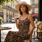 👗LAST DAY SALE ONLY ￡12.99!!🐆Women's Leopard Print Spaghetti Strap Maxi Dress