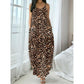 👗LAST DAY SALE ONLY ￡12.99!!🐆Women's Leopard Print Spaghetti Strap Maxi Dress