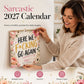 🥳2026 HOT SALE🥳💞50K+ SOLD! 🔥Funny 2027 Wall Calendar Calendar for Women