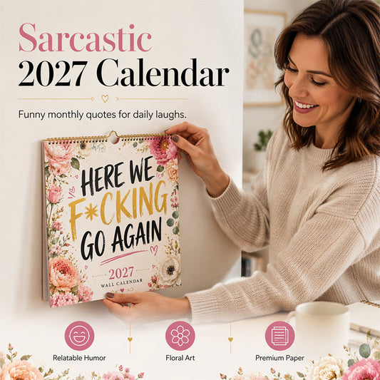 💕 Flowery A4-Wall Calendar🔥Funny 2027 Wall Calendar Calendar for Women🌸