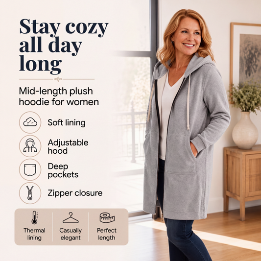 📢📢This Week's Special Price:￡10.99!!🔥✨ Women's Zip-Up Fleece Hoodies