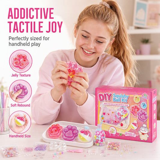 🎁🧁Gift Idea Hot Sale 60% OFF🔥DIY Fried Ice Squishy Toy Kit with Cat Claw Design for Kids