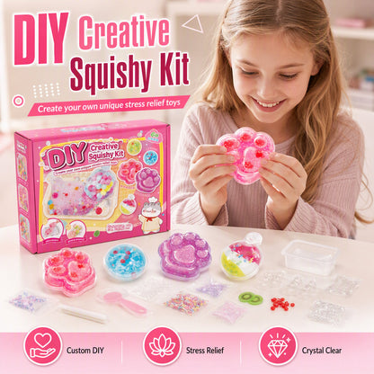 🎁🧁Gift Idea Hot Sale 60% OFF🔥DIY Fried Ice Squishy Toy Kit with Cat Claw Design for Kids